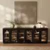 94" TV Stand with Chest Cabinet featuring storage and LED – AUD-H3054