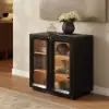 94" TV Stand with Chest Cabinet featuring storage and LED – AUD-H3054