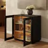 94" TV Stand with Chest Cabinet featuring storage and LED – AUD-H3054