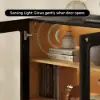 94" TV Stand with Chest Cabinet featuring storage and LED – AUD-H3054