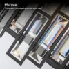Clyvra 8-light Kitchen Island Light Crystal Ceiling Light in Black