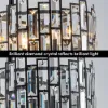 Clyvra 6-Light Kitchen Island Light Crystal Ceiling Light in Black