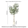 8 ft. Artificial Olive Tree with Planter and Decorative Pebbles