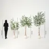 8 ft. Artificial Olive Tree with Planter and Decorative Pebbles