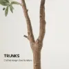 8 ft. Artificial Olive Tree with Planter and Decorative Pebbles