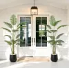 6 ft. Artificial Areca Palm Tree with Planter and Decorative Stones