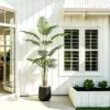 6 ft. Artificial Areca Palm Tree with Planter and Decorative Stones