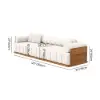 Resaro 9-Piece Outdoor Modular Natural Teak Sectional Fluted Sofa Set – AUD-H3064