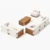Resaro 9-Piece Outdoor Modular Natural Teak Sectional Fluted Sofa Set – AUD-H3064