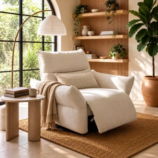Florvia Chenille Dual-Motor Reclining Lounge Chair