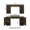 Velign 152 cm Walnut Standing Computer Desk with 2-Door Storage Cabinet