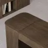 Velign 152 cm Walnut Standing Computer Desk with 2-Door Storage Cabinet