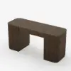 Velign 152 cm Walnut Standing Computer Desk with 2-Door Storage Cabinet