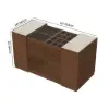 60" Glass Top Walnut Dresser Walk-in Closet Island with Jewellery Storage