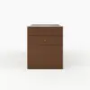60" Glass Top Walnut Dresser Walk-in Closet Island with Jewellery Storage