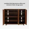 Lineva 48" Ash Wood Veneer Shoe Storage Fluted Entryway Cabinet – AUD-H3070
