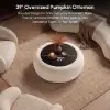 Picture of Modern 39" Round Performance Chenille Ottoman Coffee Table with Hidden Storage