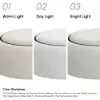 Picture of Modern 39" Round Performance Chenille Ottoman Coffee Table with Hidden Storage