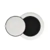 Picture of Modern 39" Round Performance Chenille Ottoman Coffee Table with Hidden Storage