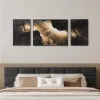 3-Piece Framed Abstract Canvas Wall Art Set with Black Aluminium Frames