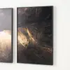 3-Piece Framed Abstract Canvas Wall Art Set with Black Aluminium Frames