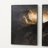 3-Piece Framed Abstract Canvas Wall Art Set with Black Aluminium Frames