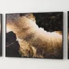 3-Piece Framed Abstract Canvas Wall Art Set with Black Aluminium Frames