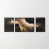 3-Piece Framed Abstract Canvas Wall Art Set with Black Aluminium Frames