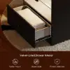 Selvo Saddle Leather Black Closet Island with Storage, Light and Jewellery Display