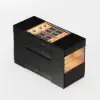 Selvo Saddle Leather Black Closet Island with Storage, Light and Jewellery Display