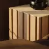 Aura Natural Ash Wood LED Nightstand with Charging Station