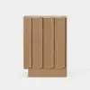 Aura Natural Ash Wood LED Nightstand with Charging Station
