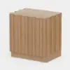 Aura Natural Ash Wood LED Nightstand with Charging Station