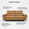 216cm 2-Seater Genuine Leather Power Reclining Sofa with USB & USB-C Charging Ports