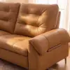 216cm 2-Seater Genuine Leather Power Reclining Sofa with USB & USB-C Charging Ports