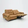 216cm 2-Seater Genuine Leather Power Reclining Sofa with USB & USB-C Charging Ports