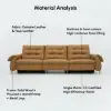 299cm 3-Seater Genuine Leather Power Reclining Sofa with USB & USB-C Charging Ports