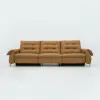 299cm 3-Seater Genuine Leather Power Reclining Sofa with USB & USB-C Charging Ports
