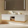 Picture of 150cm Floating Double Bathroom Vanity with Ceramic Sinks, Sintered Stone Top