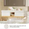 Picture of 150cm Floating Double Bathroom Vanity with Ceramic Sinks, Sintered Stone Top