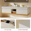 Picture of 150cm Floating Double Bathroom Vanity with Ceramic Sinks, Sintered Stone Top