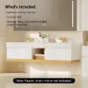 Picture of 150cm Floating Double Bathroom Vanity with Ceramic Sinks, Sintered Stone Top