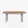 Tevara 5-Piece Rectangular Wood & Aluminium Outdoor Patio Dining Set for 4 People – Sand