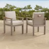 Tevara 6-Piece Rectangular Wood and Aluminium Outdoor Dining Set with Pillar Umbrella – Sand