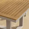 Tevara 8-Piece Rectangular Wood & Aluminium Outdoor Dining Set with Pillar Umbrella – Sand