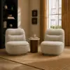 Performance Linen Swivel Slipper Accent Chair – AUD-H3098