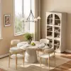 Arune Whitewash Glass Tall Display Cabinet with Drawers & LED