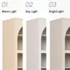 Arune Whitewash Glass Tall Display Cabinet with Drawers & LED