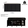 Picture of Panvyr 72" Faux Travertine Sintered Stone Kitchen Island with Storage & LED Light