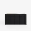 Picture of Panvyr 72" Faux Travertine Sintered Stone Kitchen Island with Storage & LED Light